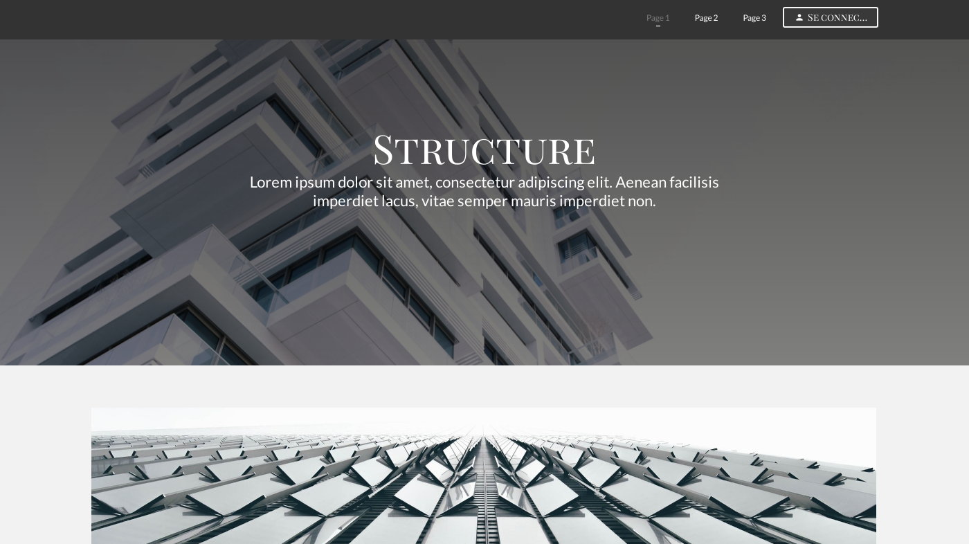Theme for website creation of Structure